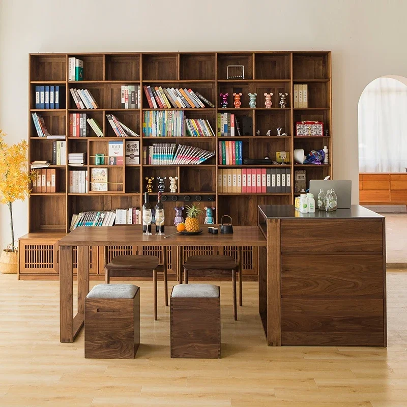 Small apartment island dining table integrated retractable multi-functional modern simple table
