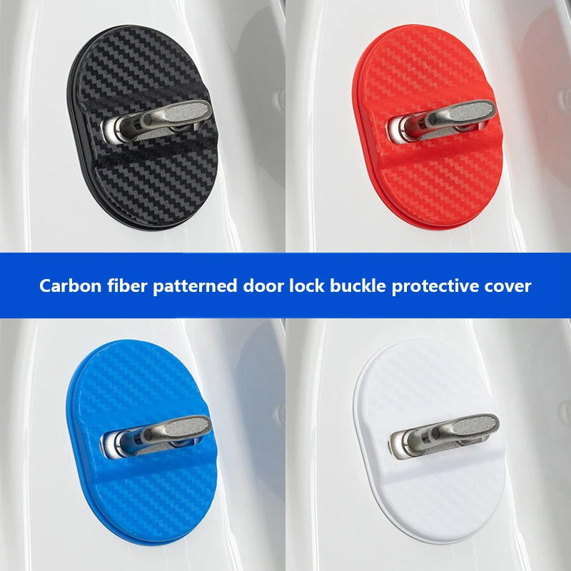 4Pcs Universal Car Door Closing Shockproof Cushion Mute Shock Absorber Protective Cover Auto Door Latch Pad Accessories