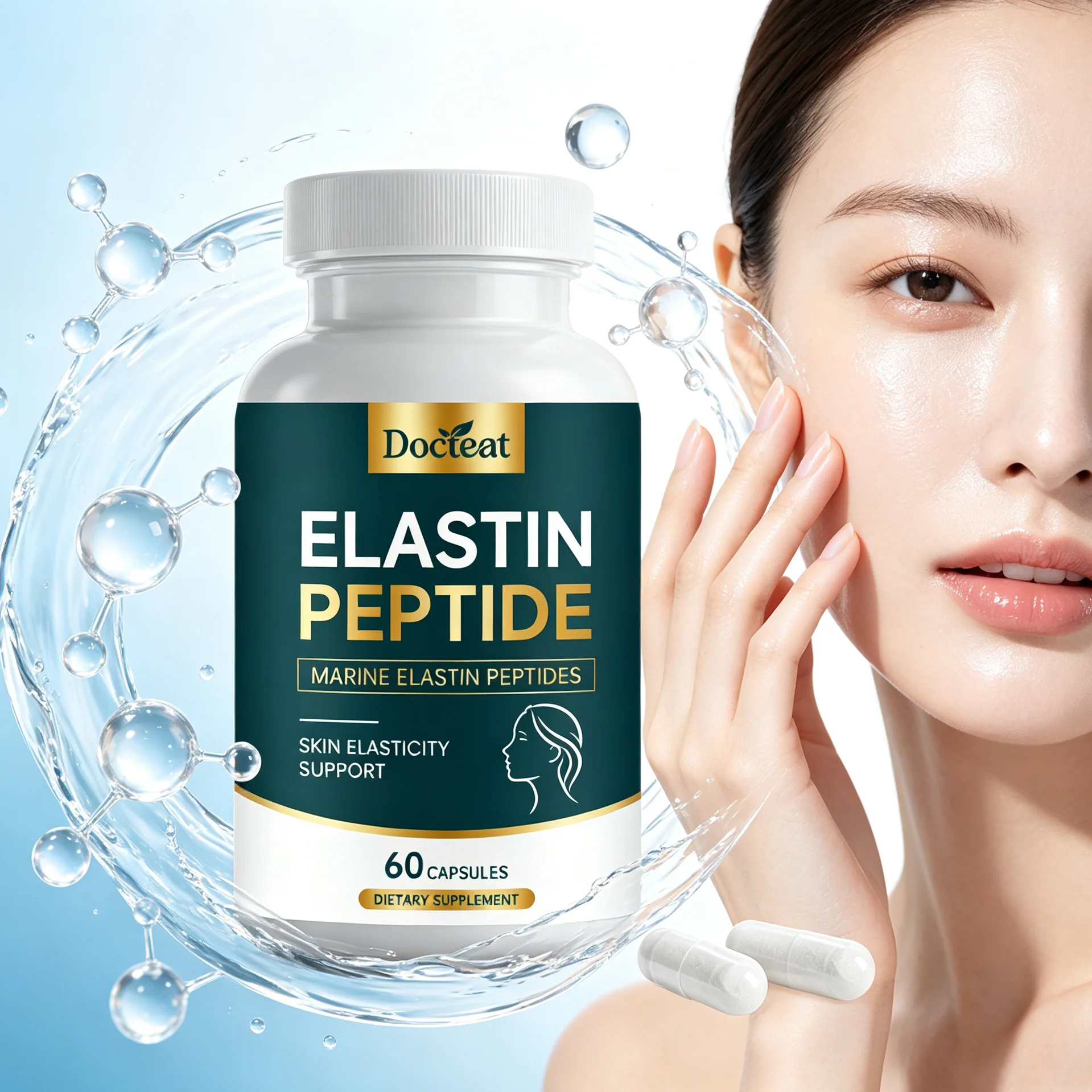 Collagen Capsules With Biotin Vitamin Boost Skin Elasticity Firm Sagging Skin Even Skin Tone Anti Oxidation Oral Skin Supplement
