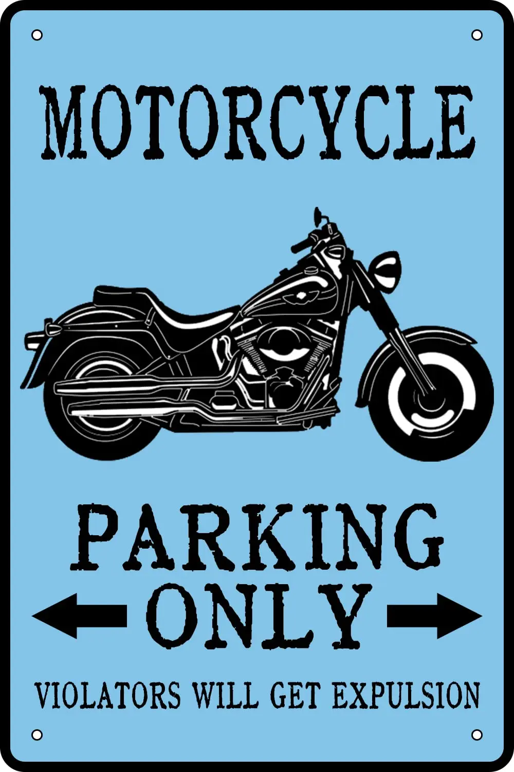 Motorcycle Parking Only Vintage Metal tin Sign Humor Funny Bar Man Cave Wall Bathroom Art Poster Decor Retro for Home Coffe sign