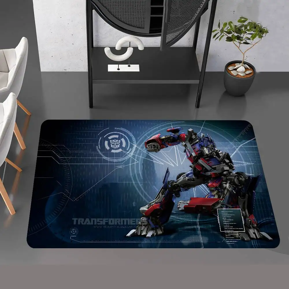 Mecha cool Autobot T-Transformers Entrance Door Mat Washable Non-Slip Living Room Sofa Chairs Area Mat Kitchen Welcome Doormat