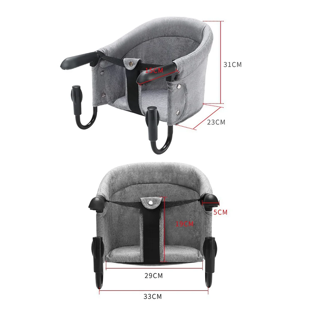 Baby Dining Table and Chairs High Portable Attachable Feeding Seats Clip on Oxford Cloth Hook Child Fast baby dining seat chair