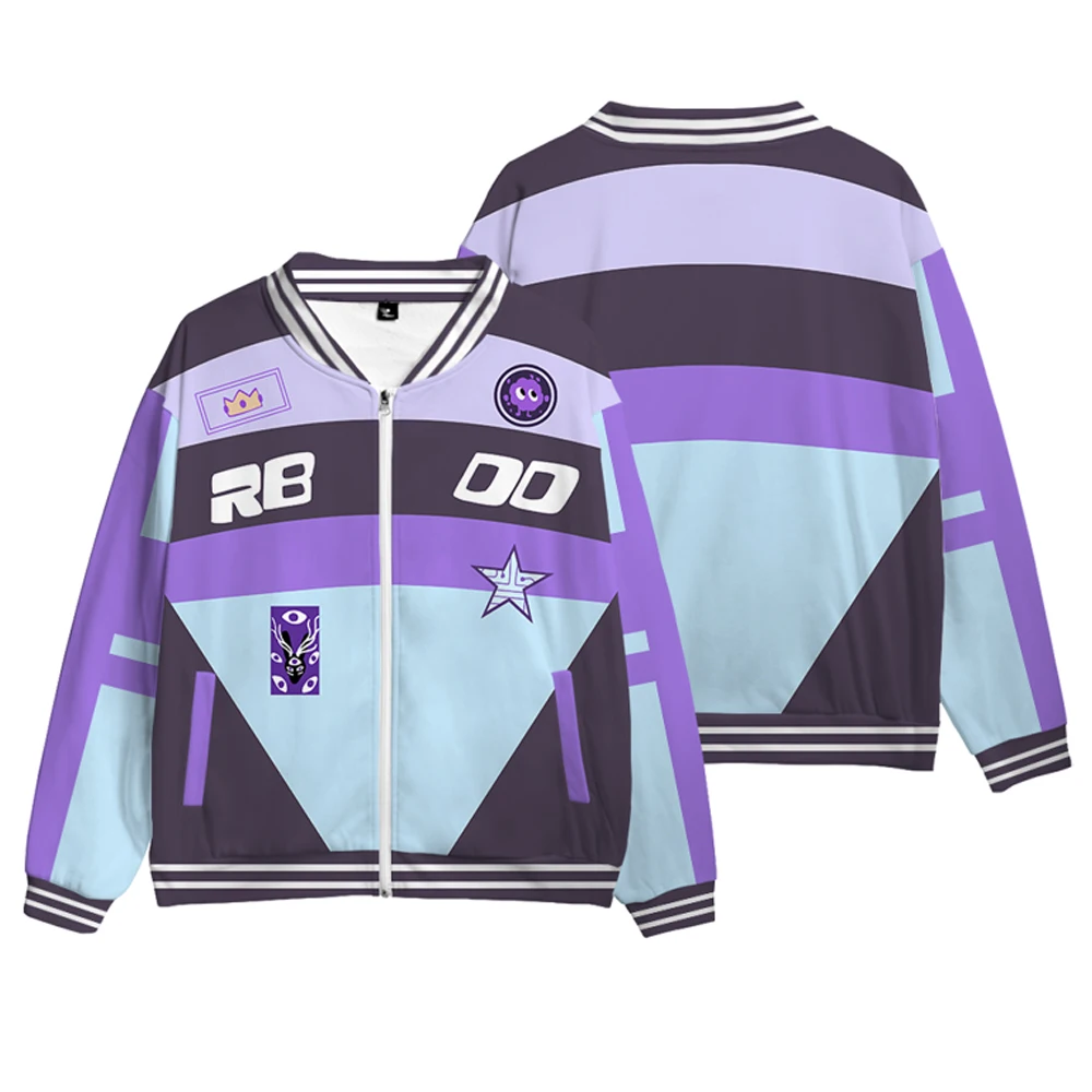 Ranboo R800 Merch Varsity Jackets Baseball Uniform Sweatshirt Dream Team SMP Long Sleeve Women Men Cosplay Clothes