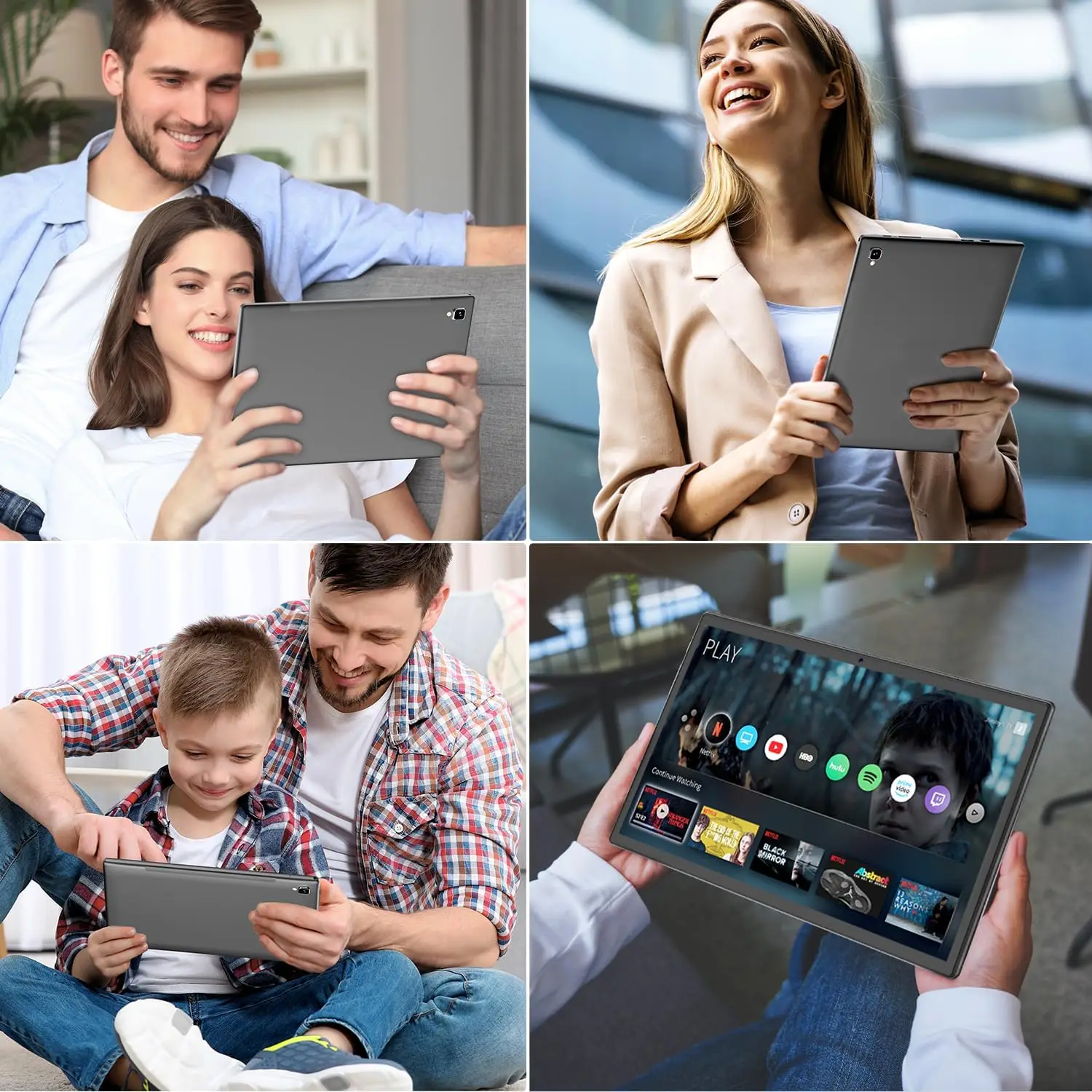 Relndoo 10.1-Inch Tablet Android 14, 8GB(4+4GB Expanded) RAM 64GB ROM, IPS HD Screen, 5MP+8MP Dual Camera, WiFi, BT 5.0, Type C