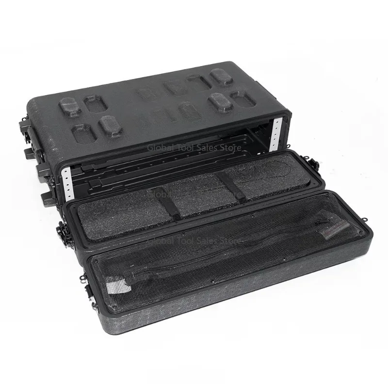 Profondità 2U 3U 4U 6U PE boîtier roulant léger X32 support antichoc étui pour ordinateur portable en plastique 4U étuis pour Audio