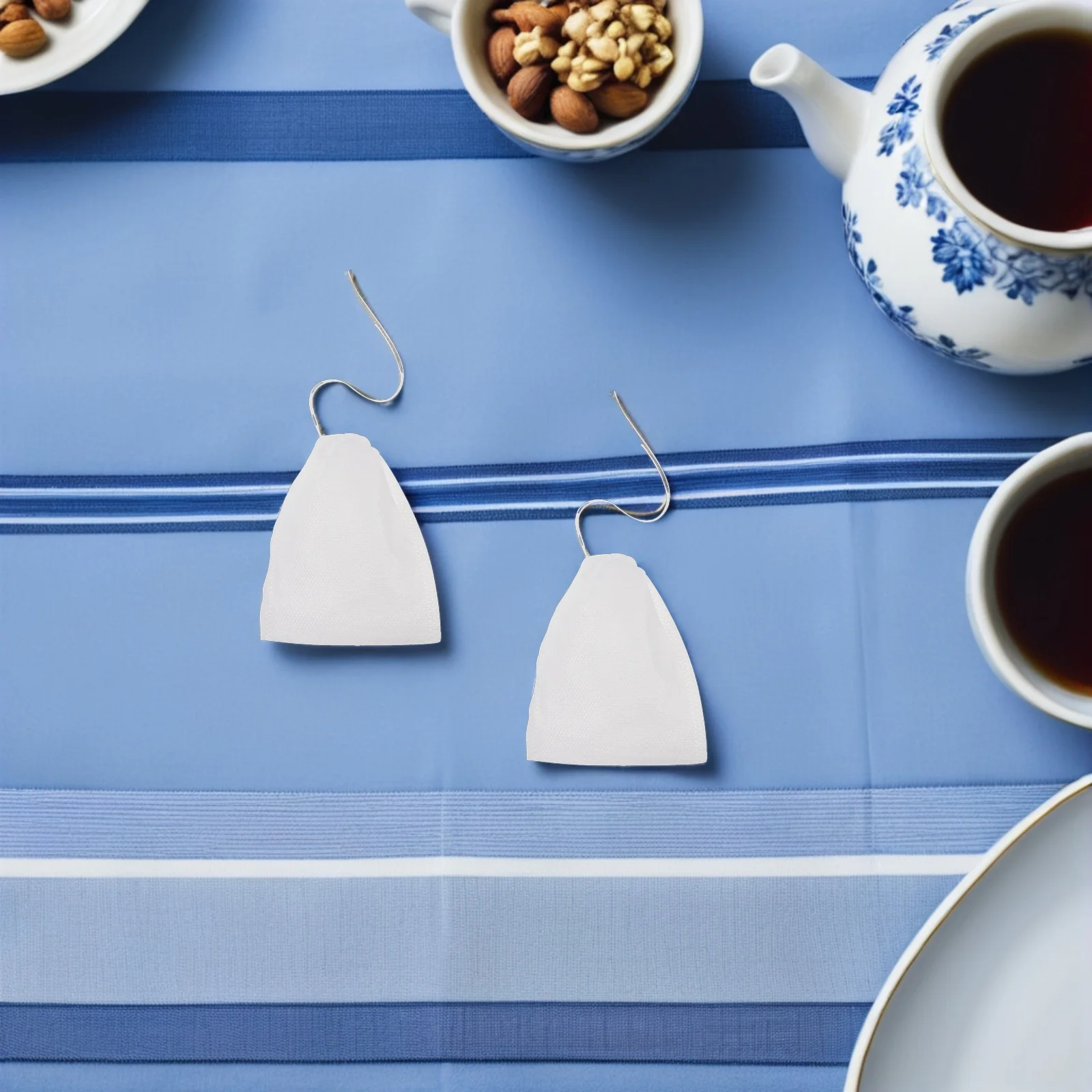 

500pcs Empty Tea Bags 4X3In Drawstring Muslin Bags Reusable For Loose Leaf Tea Spice Sachet Cold Brew Coffee Kitchen Strainer