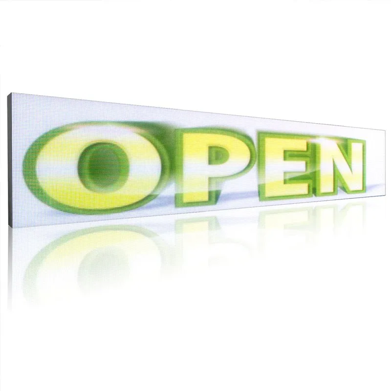 Outdoor P10 LED Display Sign 192*96CM RGB Display Billboard Sign Board Video/Image/Programmable Scrolling Message Waterproof SMD