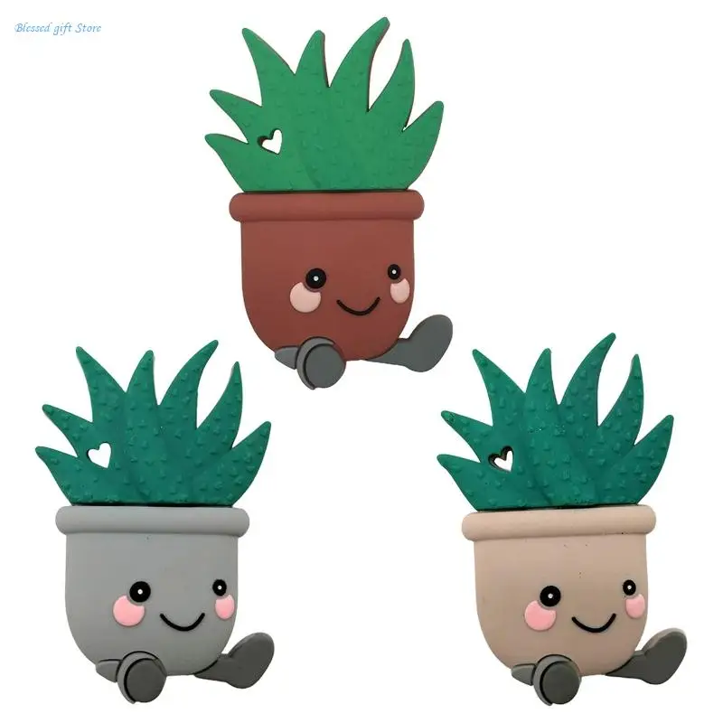 Cartoon Cactus Silicone Teether BPA Newborn Infants Toddler Teething Toy Baby Soother Molar Beads