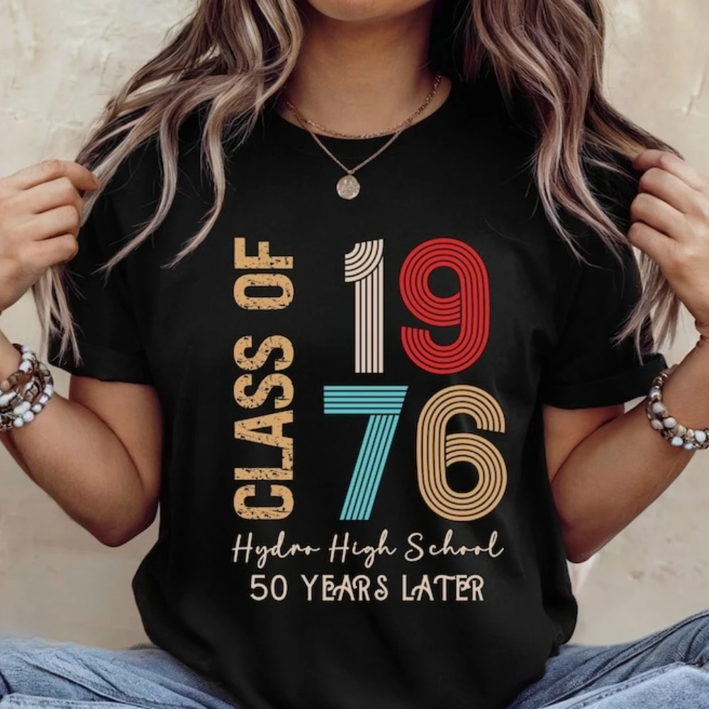 50th Class Reunion Shirt Class of 1976 Group Matching Shirts Old Classmates' Reunion Outfits Men Women Vintage 1976 T-shirt