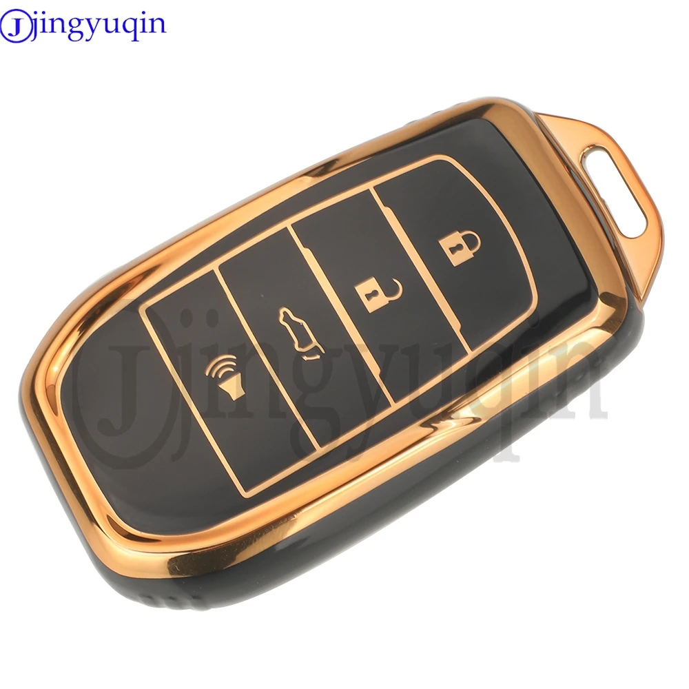 jingyuqin TPU Auto Remote Car Key Case Cover For Toyota CHR Hilux Fortuner Land Cruiser 200 Camry Corolla Crown RAV4 Highland