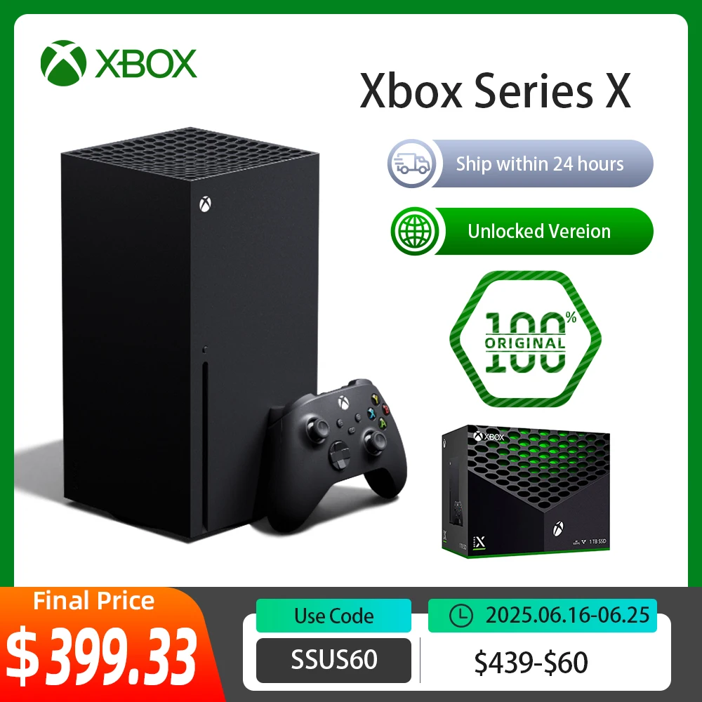 

Orginal Microsoft Xbox Series X 1TB Unlocked Version Video Game Consoles XBOX X Wireless Controller Console