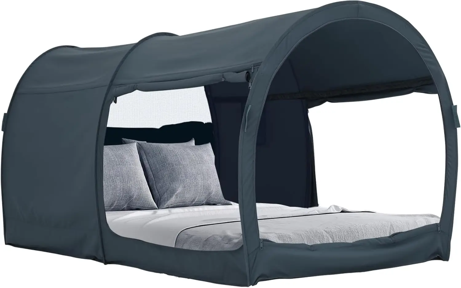 Tentes Lit Double Taille pour Enfants et Adultes, Abri Nik, Cabine, Intimité, Chaud, Respirant, Pop-Up, Brevet Pending, Matelas Non Inclus