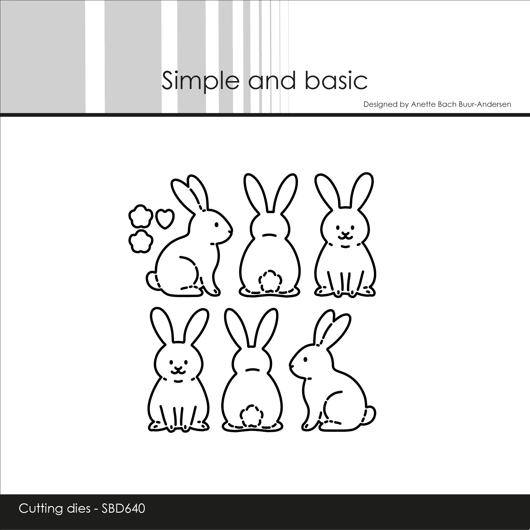 

2026 New Simple Basic Easter Die Bunny Påskeharer Cutting Dies Cut DIY Scrapbooking A7 Gift Card Envelope Stamping Template Mold