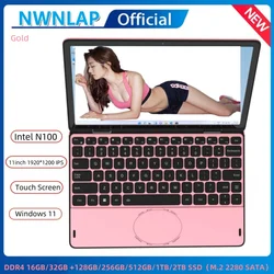 Cheap 360° Touch Screen Laptop 11 inch Intel N100 CPU 16GB/32GB DDR4 128G--1TB SSD Portable Office Notebook Mini Computer