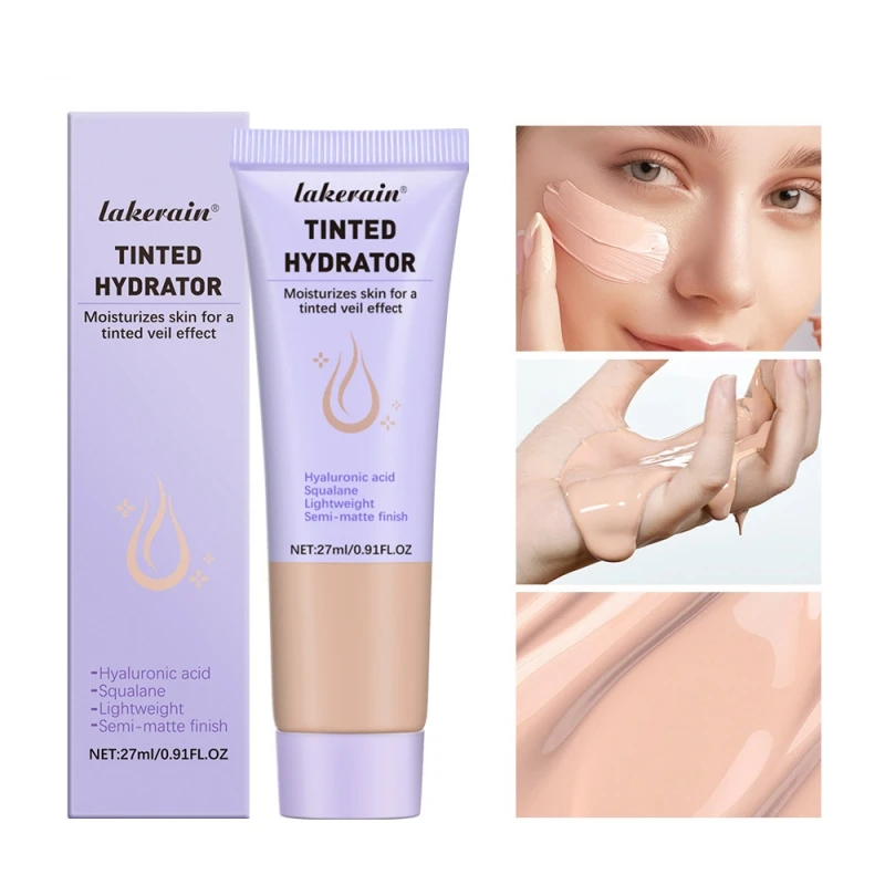 Moisturizing Tinted Face Cream Strong Coverage Hydrator Make-up For Women Even Skin Tone Semi-matte Finish Skin Healthy Cosmetic