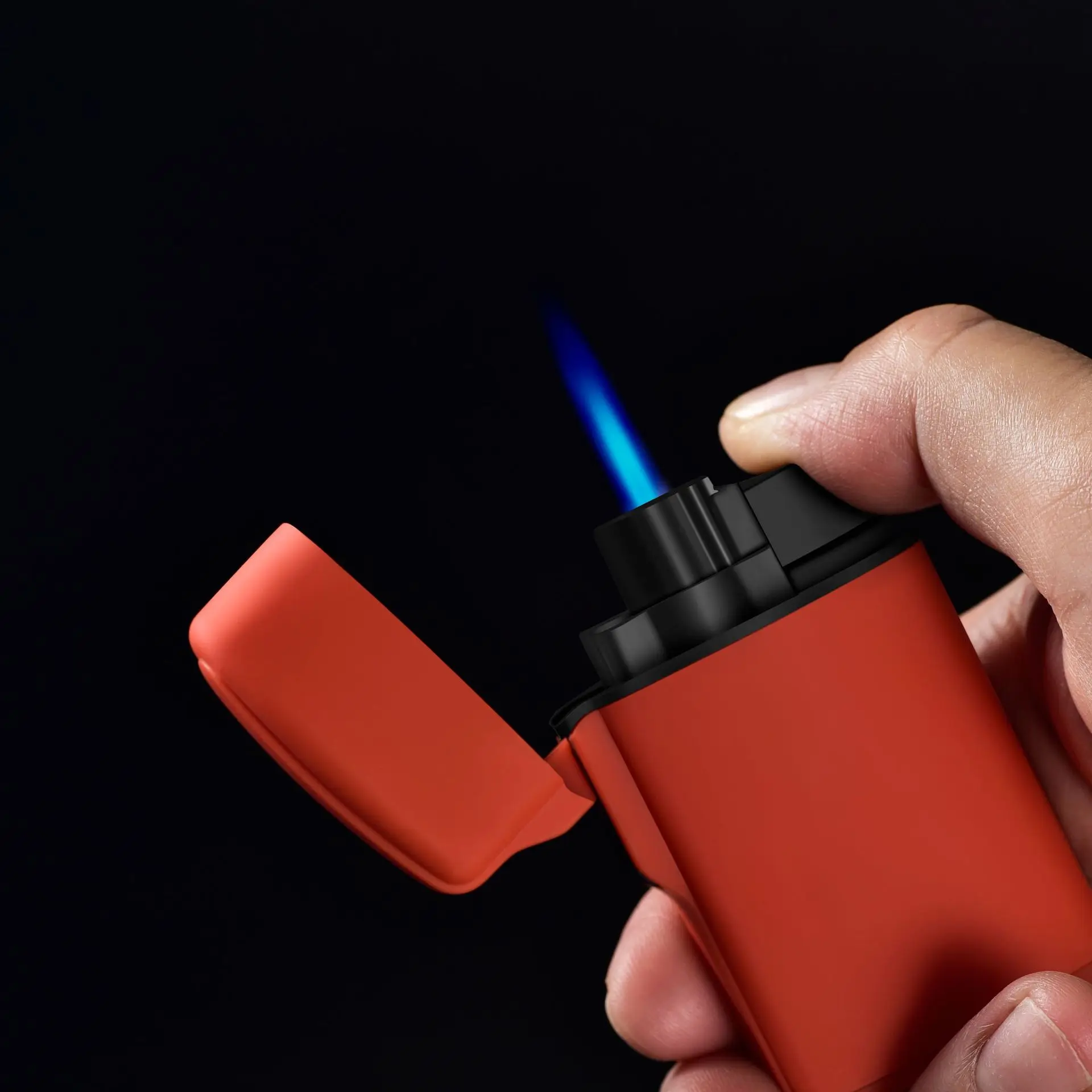 Blue Flame Windproof Lighters Jet Flame Butane Torch Lighters Gas Mini Cigar Lighter Smoking Accessories