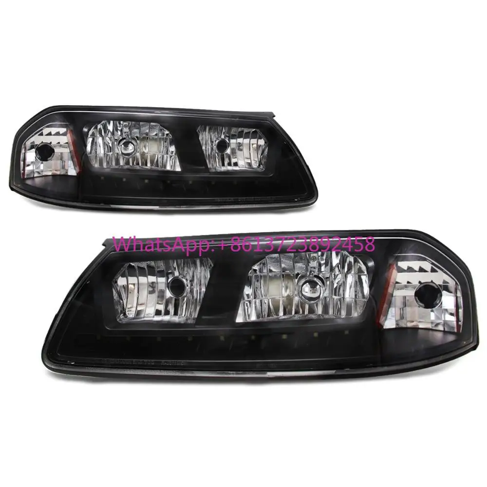 

Hot-selling Front Light Crystal Headlights W/ SMD LED Light Strip for 2000-2005 Chevrolet Impala (Black/Clear)