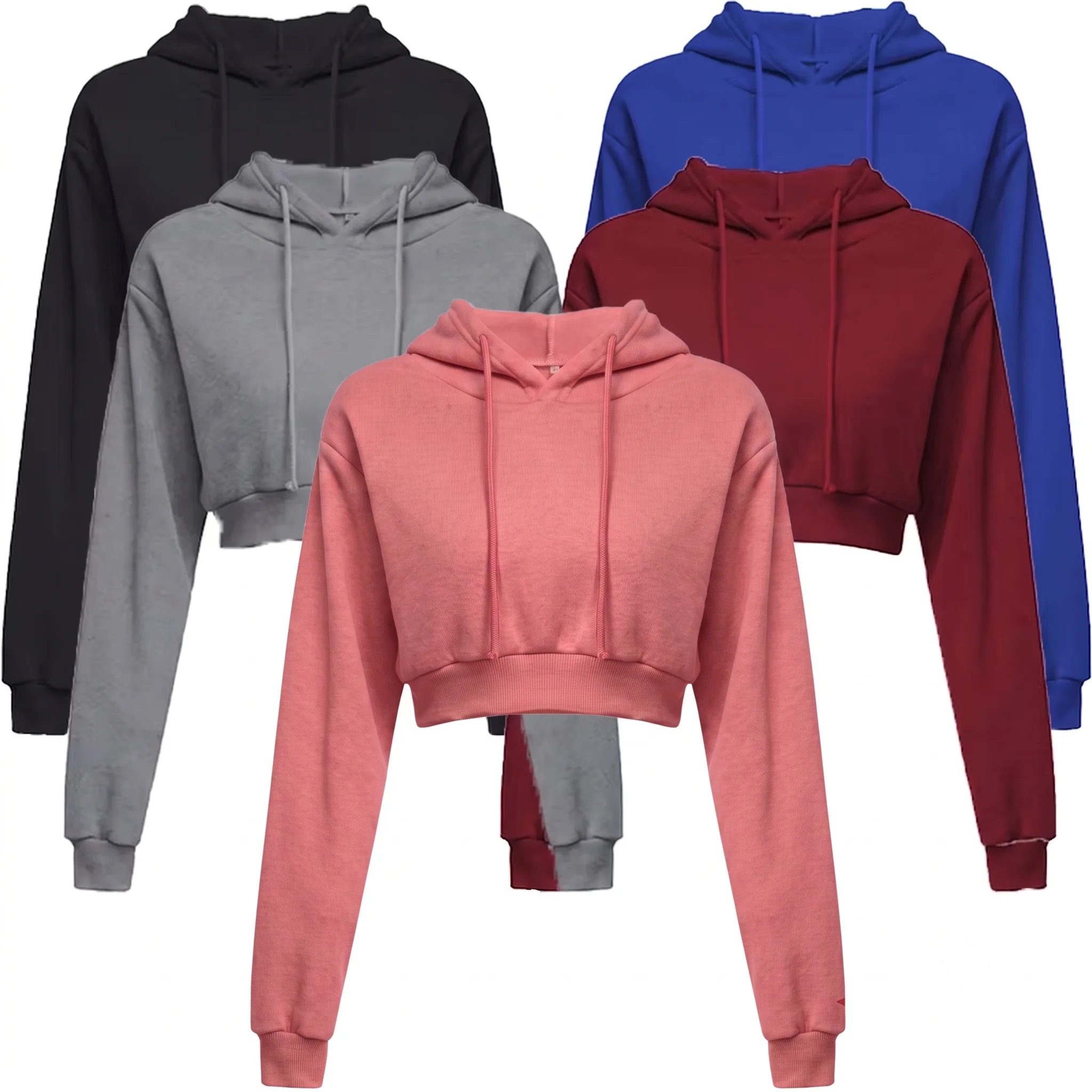 Neue Mode Frauen Hoodie Sweatshirt Kurze Top Mantel Sport Pullover Mit Kapuze Tops Weibliche Herbst Winter Kleidung Crop Top Hoodie