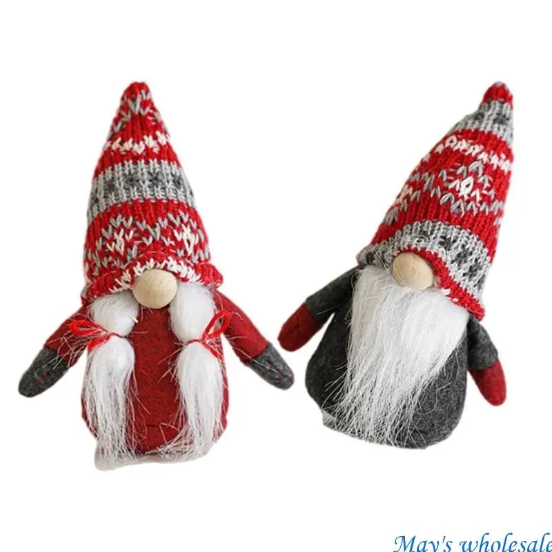 Christmas Decoration Handmade Plushie Scandinavian Mr Mrs Figurine Rudolph for Home Display Ornements 448A