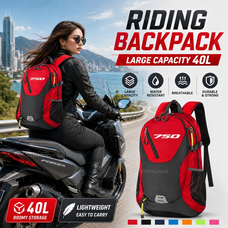 

For Honda X-ADV 750 XADV750 Forza 750 Forza750 Large Capacity WaterprooRacing travel Men waterproof Backpack Bag Motorcycle Gift