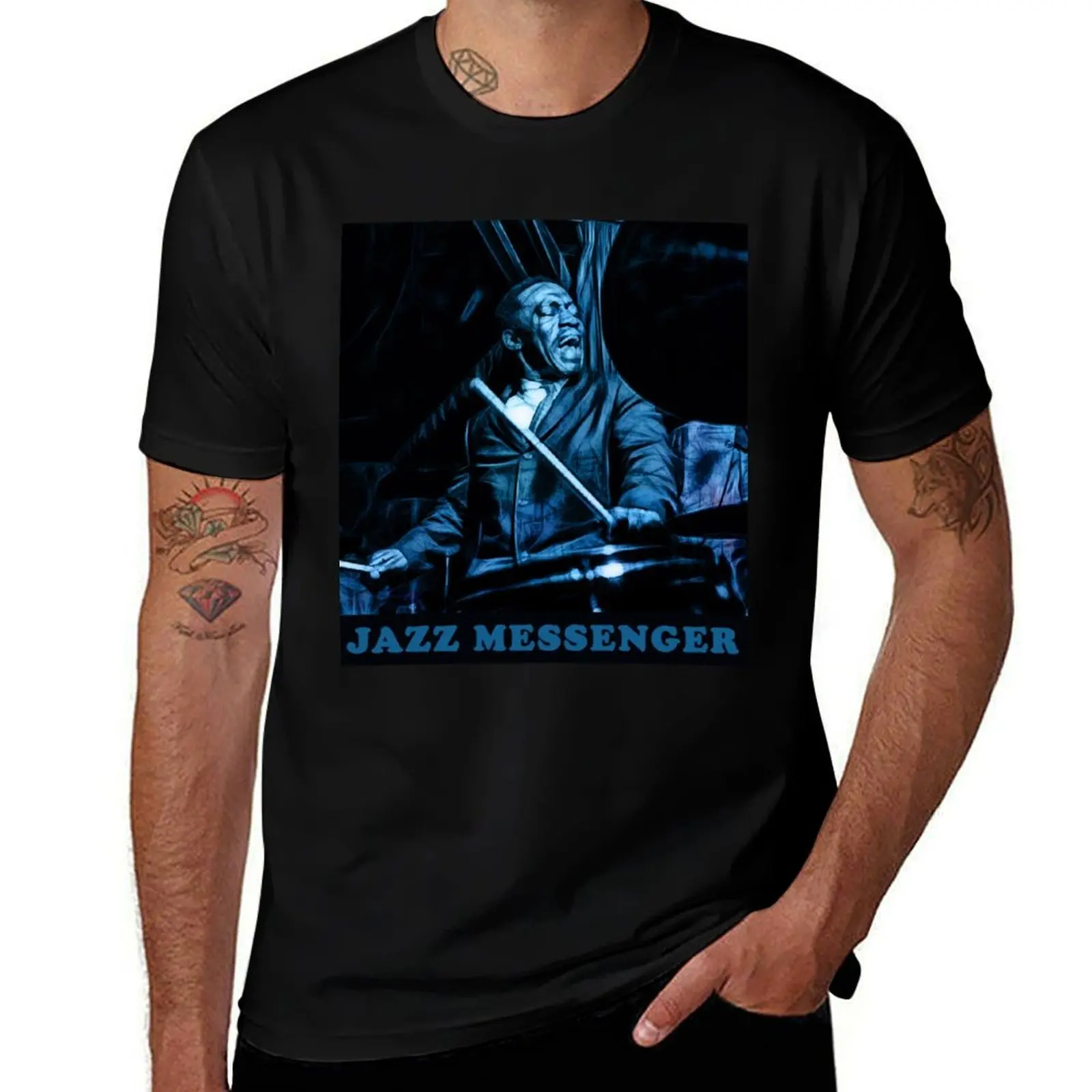 Art Blakey - Jazz Messenger T-Shirt Lightweight Gym Training T-Shirt