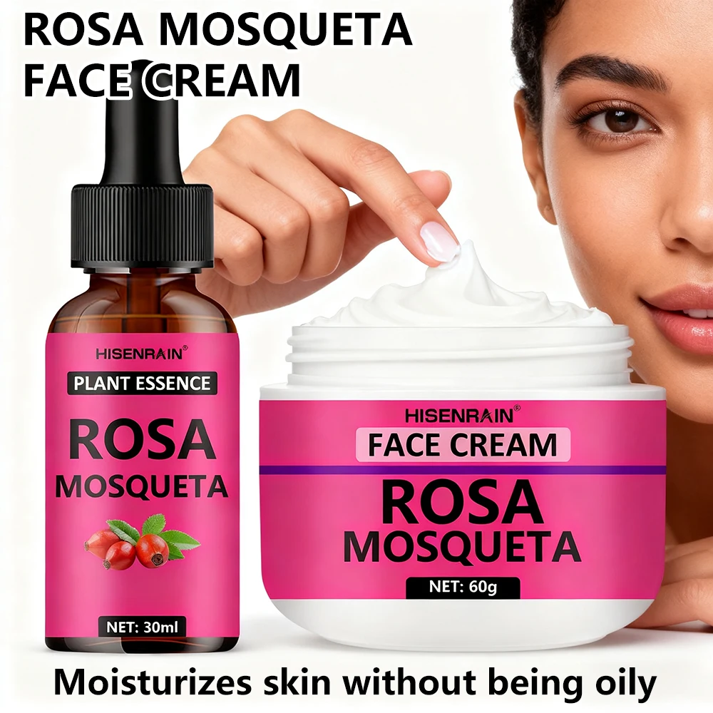 مجموعة HISENRAIN Rosehip Skincare: مجموعة مصل الترطيب وكريم الترطيب - مضاد للشيخوخة، رطوبة 24 ساعة، مجموعة تفتيح. #1