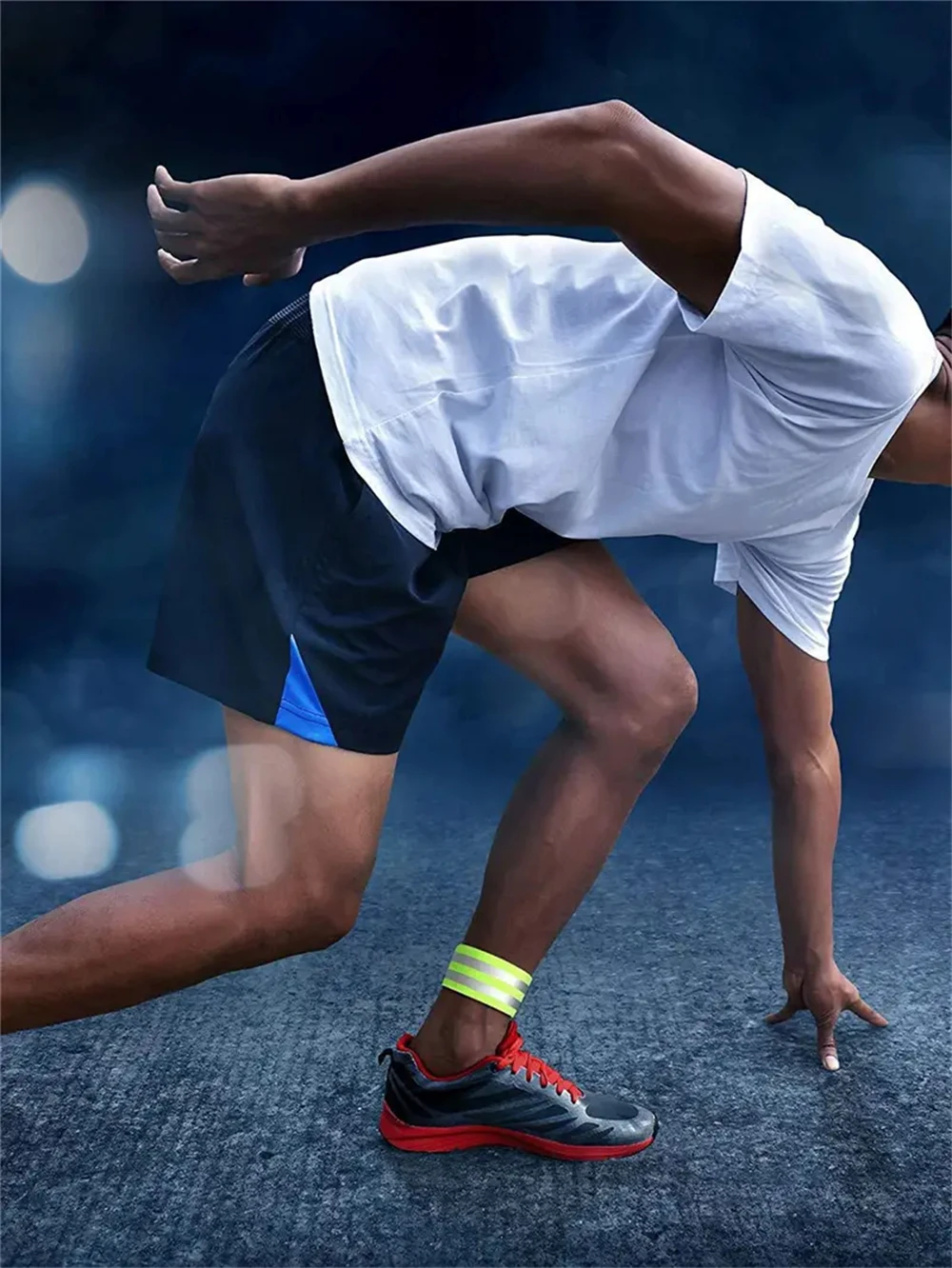 視認性の高い反射バンド、ナイトサイクリング、ランニング、ウォーキング用の安全アームストラップ、ナイロン、ブレンド、2個