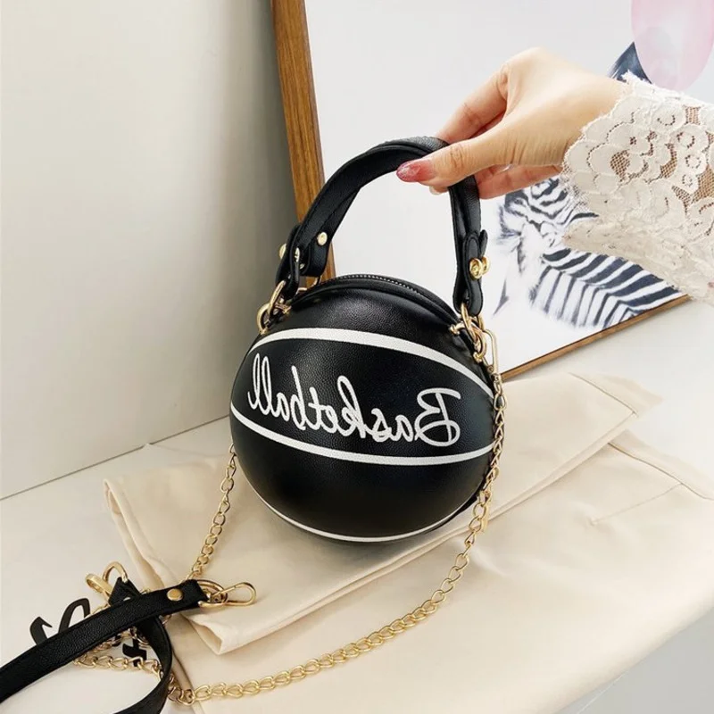 Personalized Basketball Versatile Women's 2023 New Red Football transparent Bag Fun Chain Shoulder women leather handbags purse