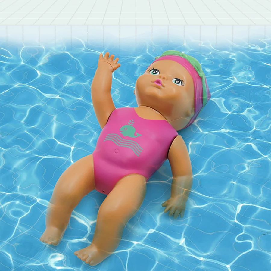 Schwimmende schwimmende Puppe Kinder schwimmen Baby Charakter Spielzeug Badewanne Spielzeug Indoor Eltern-Kind interaktives Spielzeug Geburtstags geschenk