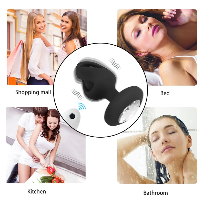 Anal Plug Vibrator Female Vibrators Male Wireless Prostate Butt Plug Portable Gay Sex Toys Waterproof Massager Couple 10 Modes