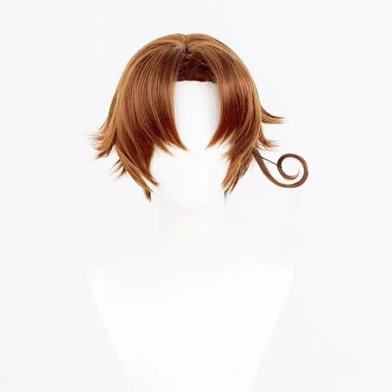 أسود إيطاليا AHP شعر مستعار تأثيري Feliciano الإيطالية البني والأصفر شعر مستعار مجعد