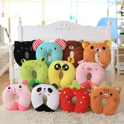 10 Colors U-Shaped Plush Sleep Neck Protection Pillow Office Cushion Cute Lovely Travel Pillows For Children/Adults