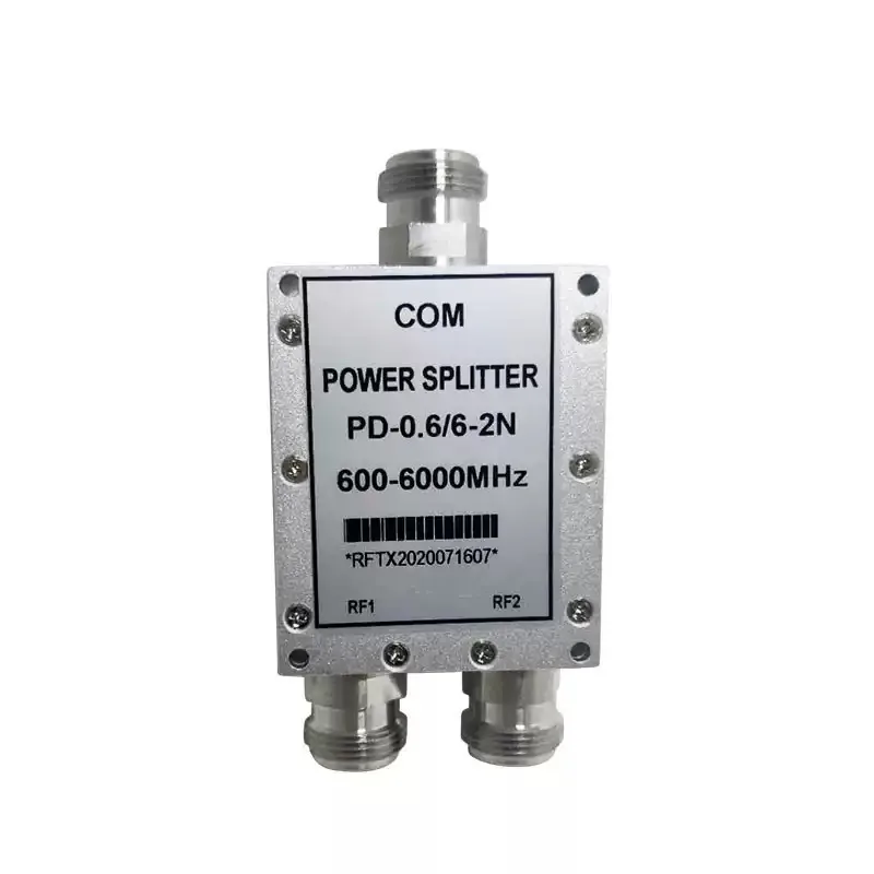High Precision Broadband RF Coaxial 2-Way Microstrip Power Splitter Combiner PD-0.6/6-2N 600-6000MHz N Female Low Loss