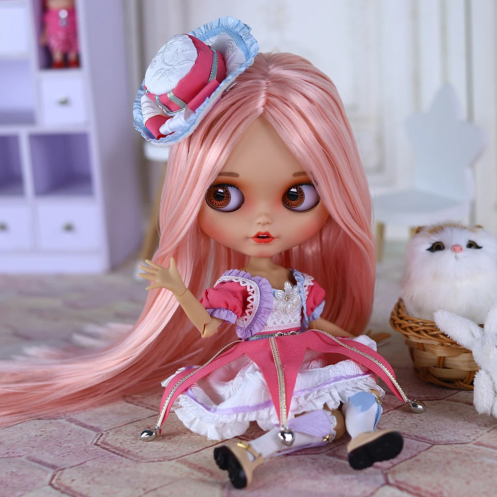 ICY DBS Blyth Doll Joint Body pelle marrone gonna speciale Set bambola fai da te SD regalo giocattolo