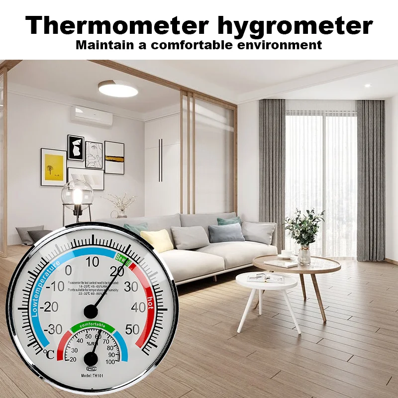 Mini Thermometer Hygrometer Scale Temperature Gauge Celsius Household Thermometers Weather Station for Greenhouse Garden Cellar