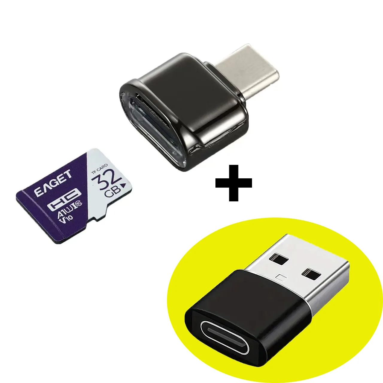 

USB C TF Card Reader Memory Card Reader Adapter No App Required Plug And Play for Games Camera Card Viewer