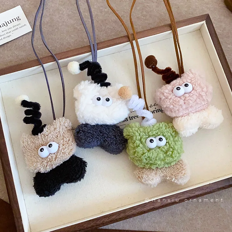 Sweet Cute Sweater Chain Accessories Fabric Necklace Cartoon Dog Bear Goose Cherry Mushroom Lanyard Cloth Hanging Ornaments