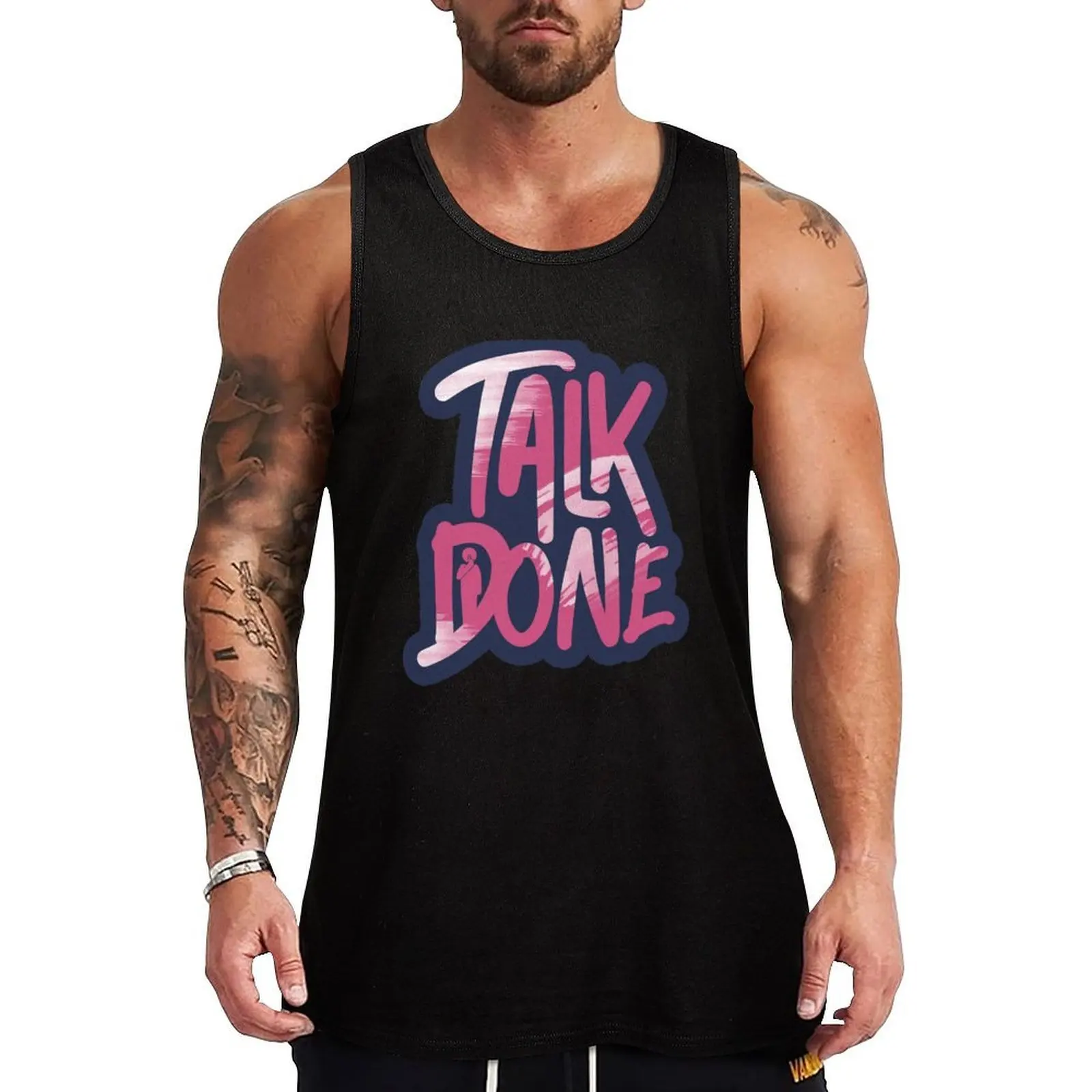 

Talk Done - Trinidad Slang Tank Top anime gym t-shirt gym man summer clothes for men anime t-shirts