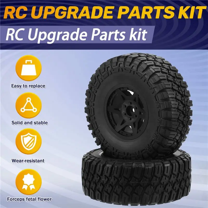 FBIL-RC Wheels And Tires 4PCS 1/10 Scale RC Short Course Truck Tires For 2WD Slash Arrma Senton Tires