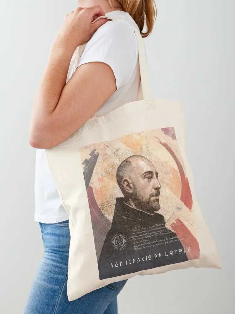 

Portrait of Saint Ignatius of Loyola 2 Tote Bag Shopper handbag tote bag men shoping bag custom fabric
