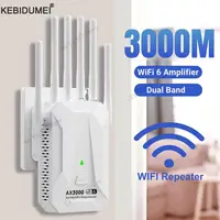 Repetidor inalámbrico WiFi6 de 3000Mbps, extensor WiFi de doble banda de 2,4 Ghz y 5GHz, amplificador Wi-Fi 6, amplificador de expansión de señal de largo alcance