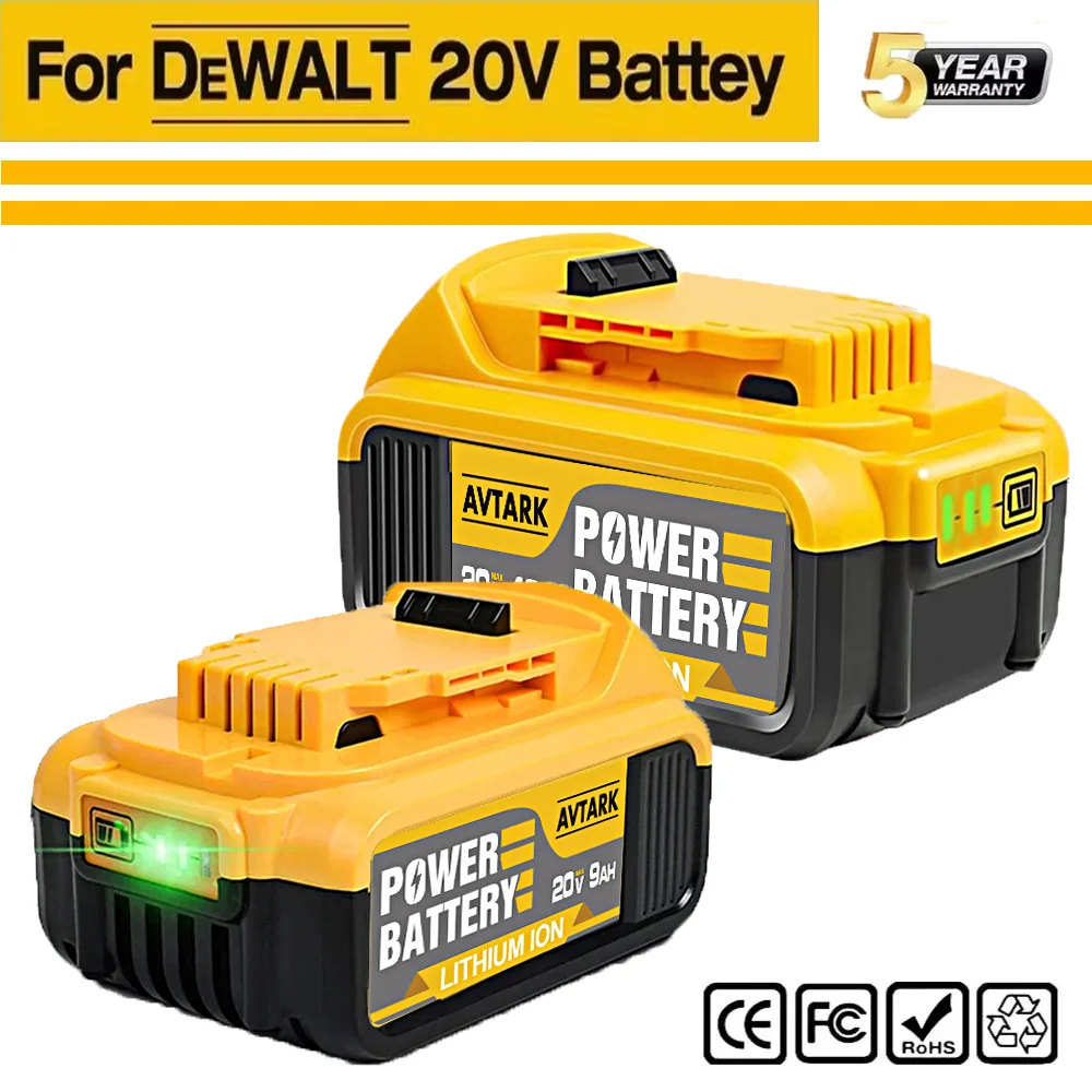 

Original 12000mAh large capacity For DeWalt DCB200 DCB184 DCB203 DCB205 Power Tool Batteries 20 Volt Replacement Li-ion Battery