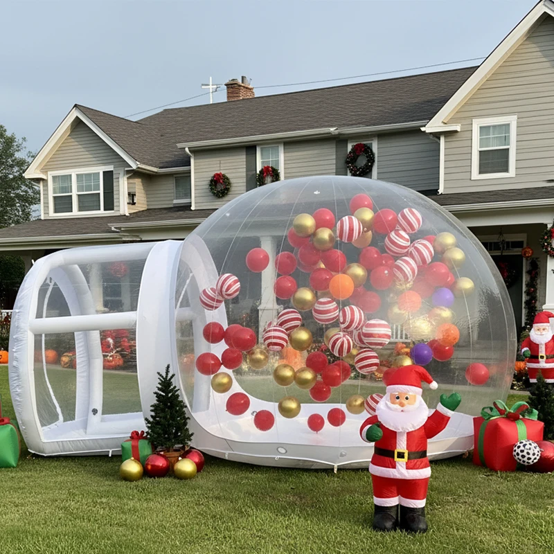 10フィートTPU製インフレータブルバブルドームハウス、バウンスハウス、売れ筋透明インフレータブルキャンプテント（送風機付き）