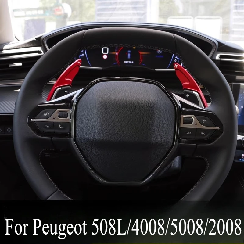 

For Peugeot 508L/4008/5008/2008 Steering Wheel Paddle Shifters Modified Steering Wheel Decorative Stickers Chassis Parts