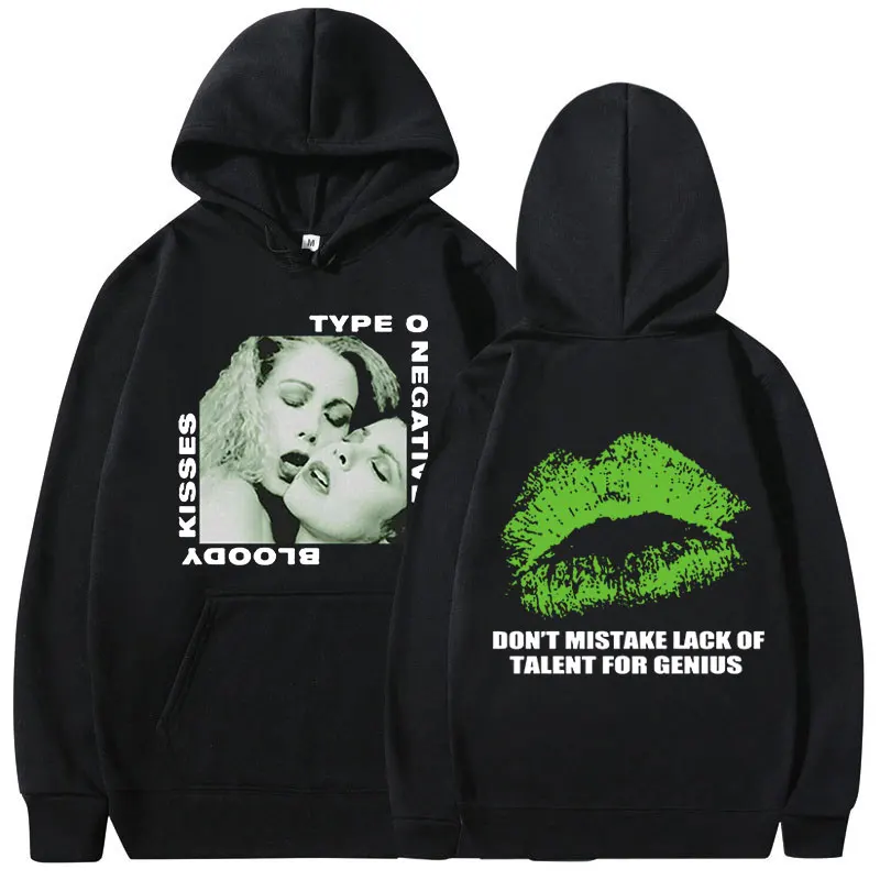 Rock Band Type O Negative Bloody Kisses Hoodies Gothic Metal Peter Steele Sweatshirts Men's Vintage Hip Hop Oversized Pullovers