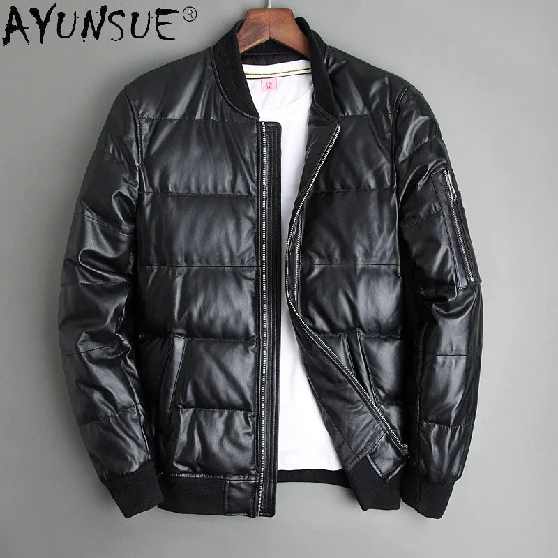 

AYUNSUE Men Jacket 2024 Men's Clothing Autumn Winter Down 5XL Real Sheepskin Clothes Thick Coat Male Ropa Hombre LXR384