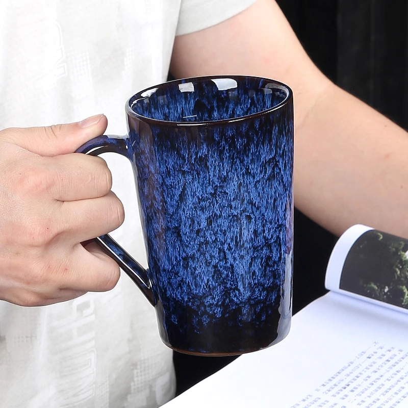 

Креативная персонализированная керамическая кружка, большая емкость, чашка для питья, бытовая чашка для мужчин и женщин, пара кофейных чашек, пивная чашка