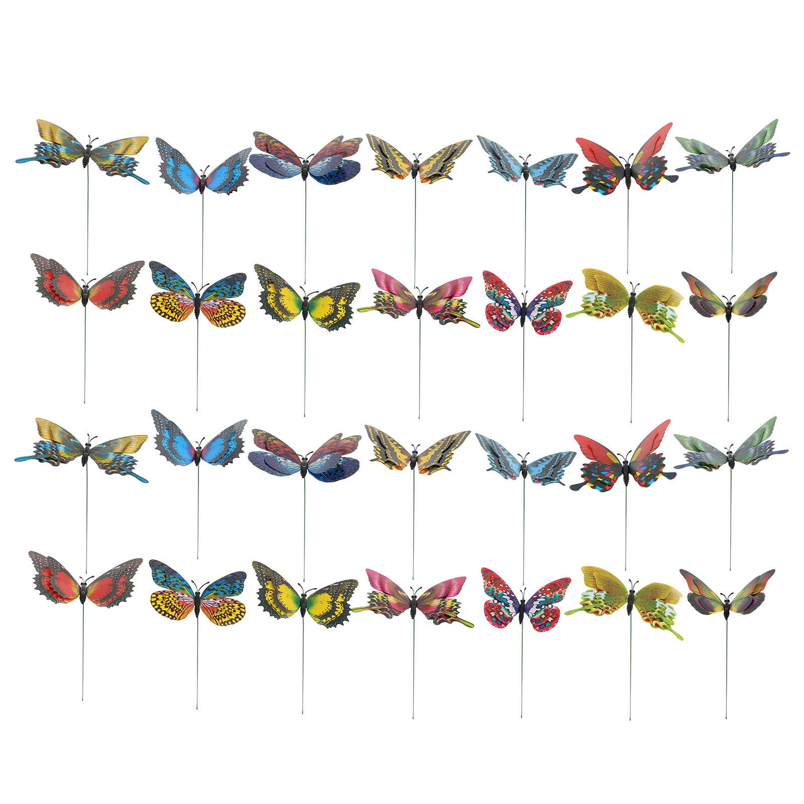 Insert Rod Imitation Butterfly Yard Stake Decor Garden Decorative Stakes Butterflies Decoration