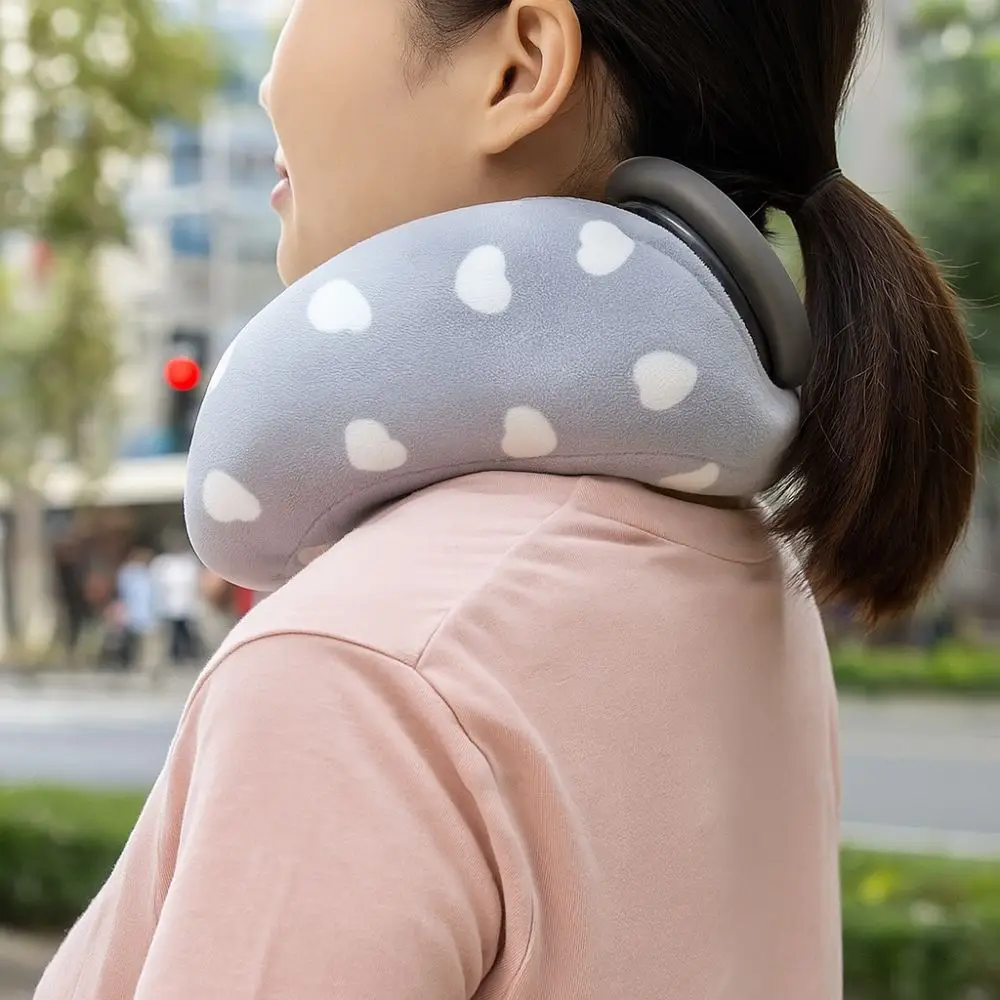 

Cold Collar PVC U-shaped Neck Hot Water Bag Portable Knitted Cover Hot-water Bag Neck Support Reusable Neck Protector Running