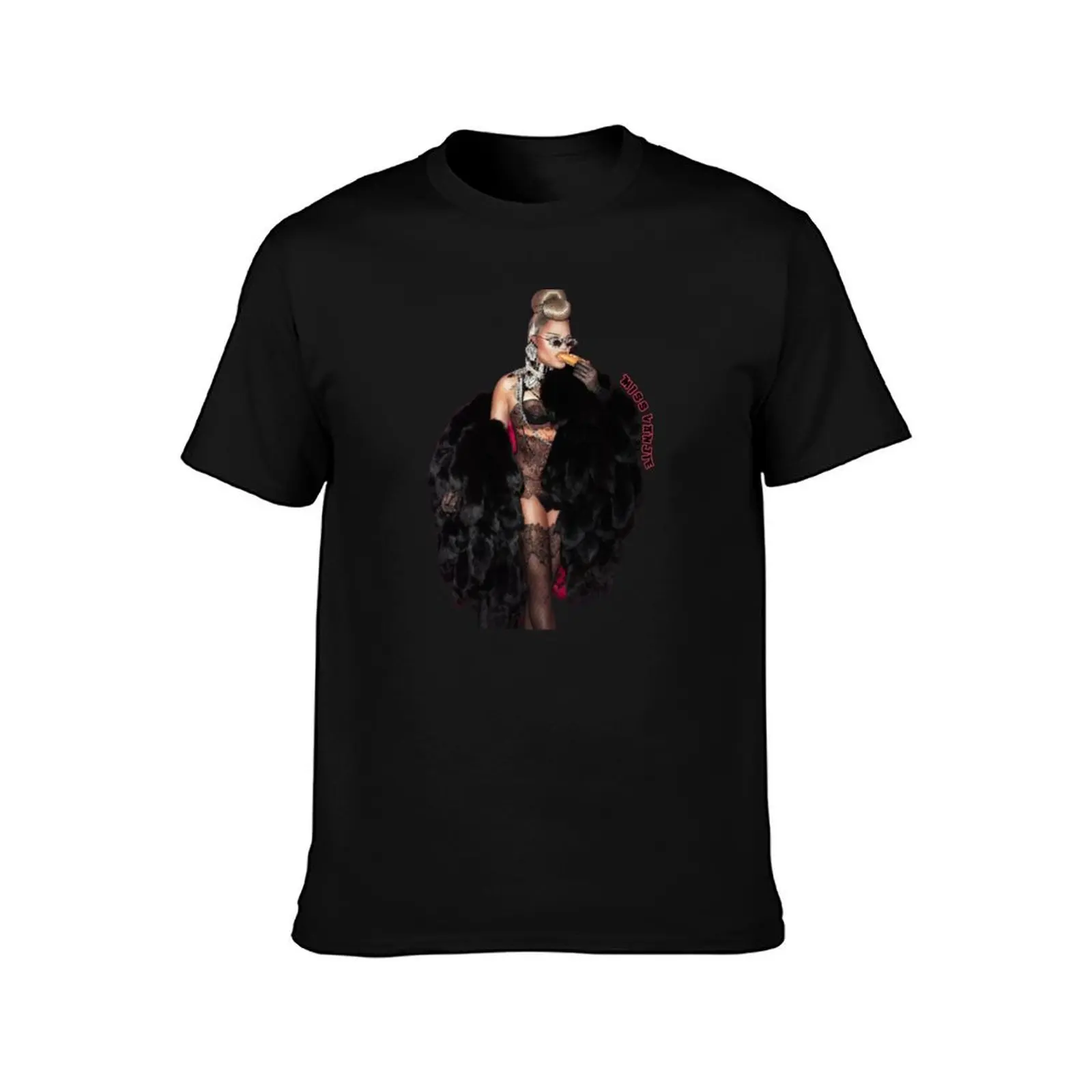 Miss Vanjie T-Shirt Basic Breathable Solid Color T-Shirt
